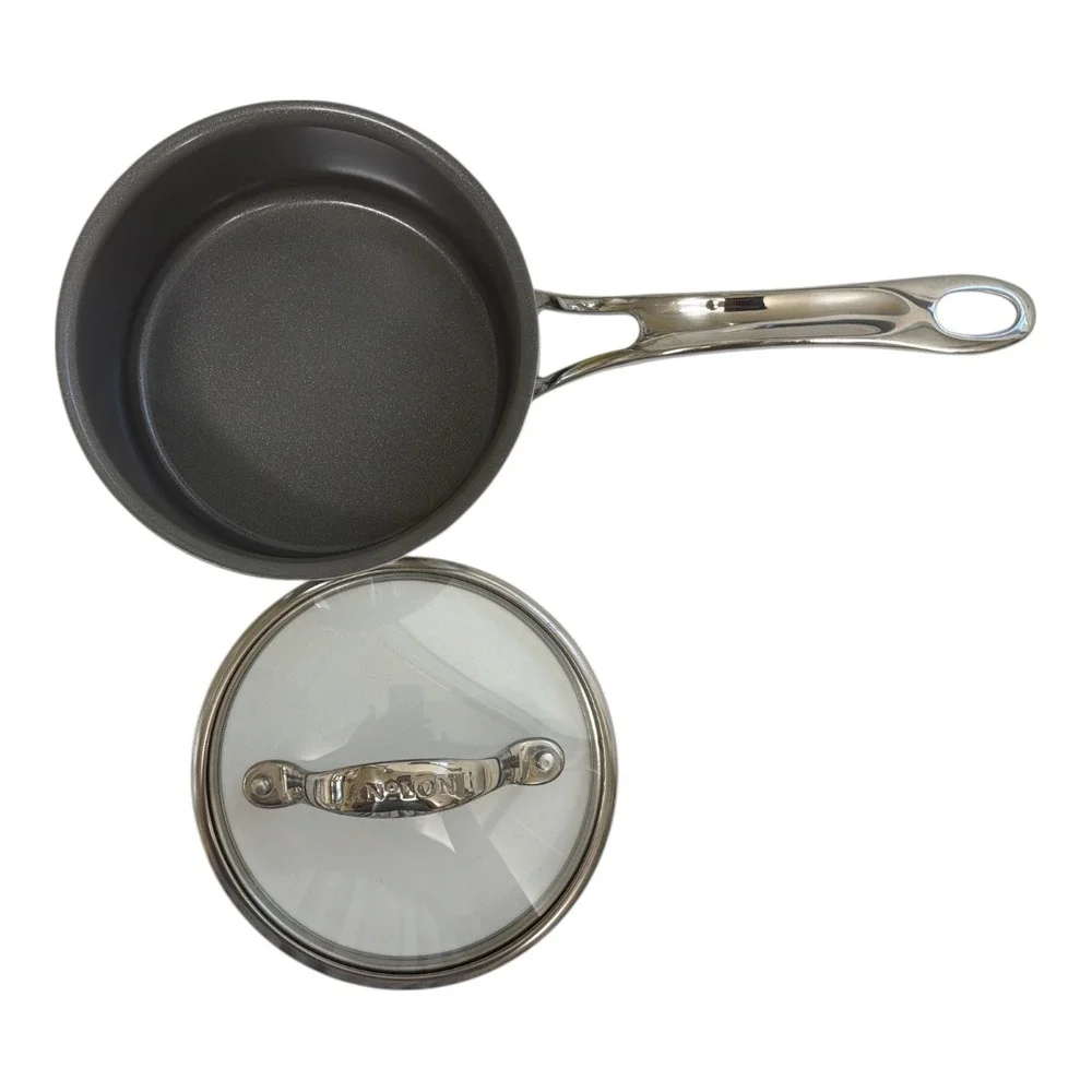 Anolon 1.5qt Silver Stainless Steel Induction Pot with Lid QQQ25T EUC
